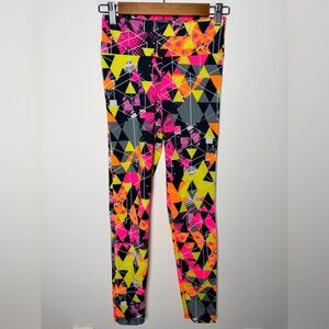 Brazilian brand Vibrant Geometric Women's Leggings Small activewear sporty